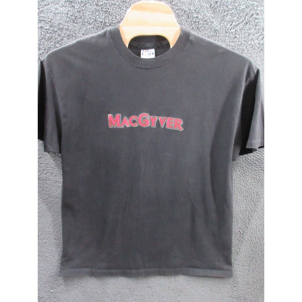 Vintage Double-Sided Single Stich MACGYVER TV Show Promo Shirt Men's XXL